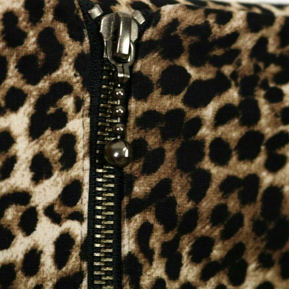 Alfani Pencil‎ Skirt Leopard Animal Print Brown Black Stretch 10 - Picture 6 of 9